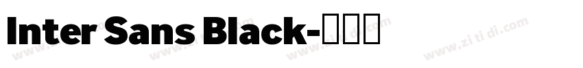 Inter Sans Black字体转换